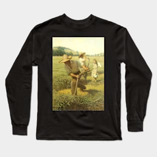 The Scythers (Back to the Farm) by NC Wyeth Long Sleeve T-Shirt